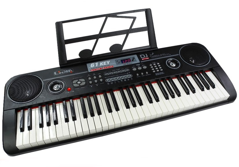 Vaikiškas pianinas su klavišu ir mikrofonu