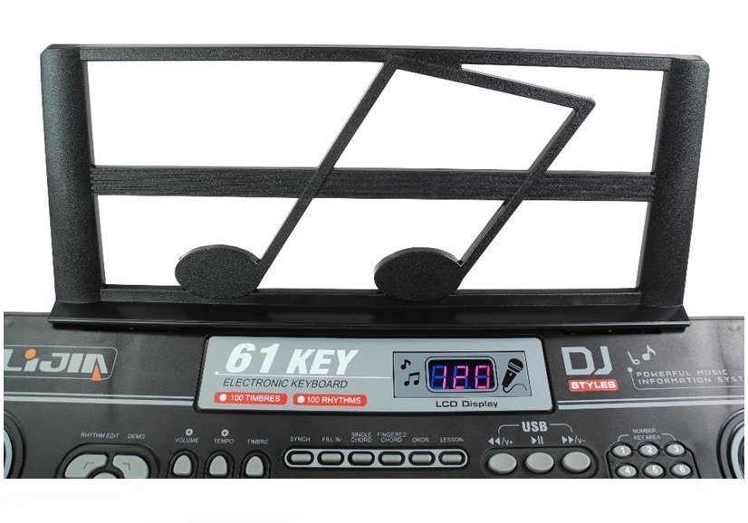 Vaikiškas pianinas su klavišu ir mikrofonu