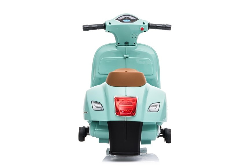 Elektrinis motoroleris vaikams vespa gts 300 mini, turkio spalvos