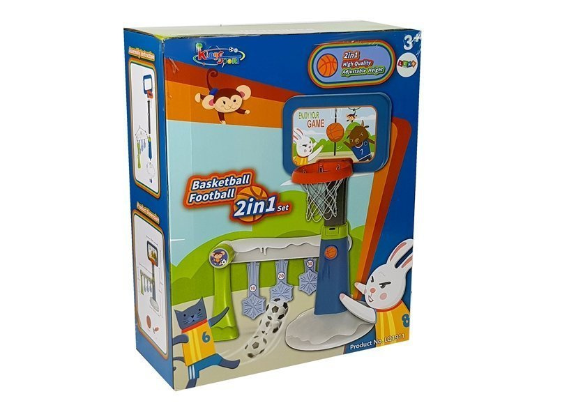 Vaikiškas krepšinio ir futbolo rinkinys lean toys 2 in 1