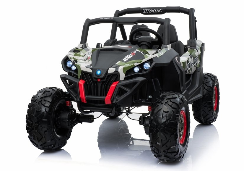 Dvivietis vaikiškas elektromobilis buggy xmx603, juoda/žalia