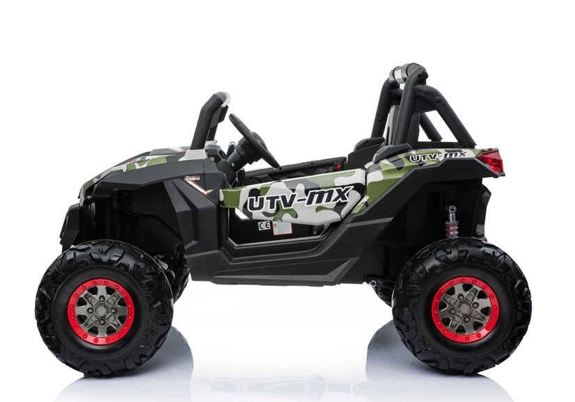 Dvivietis vaikiškas elektromobilis buggy xmx603, juoda/žalia