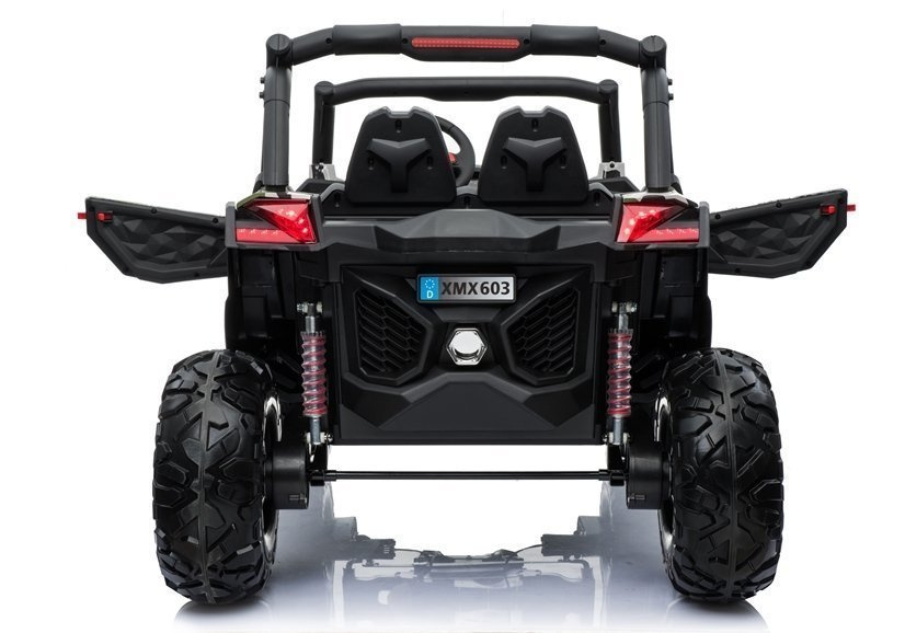 Dvivietis vaikiškas elektromobilis buggy xmx603, juoda/žalia