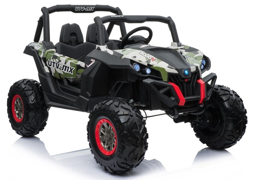 Dvivietis vaikiškas elektromobilis buggy xmx603, juoda/žalia