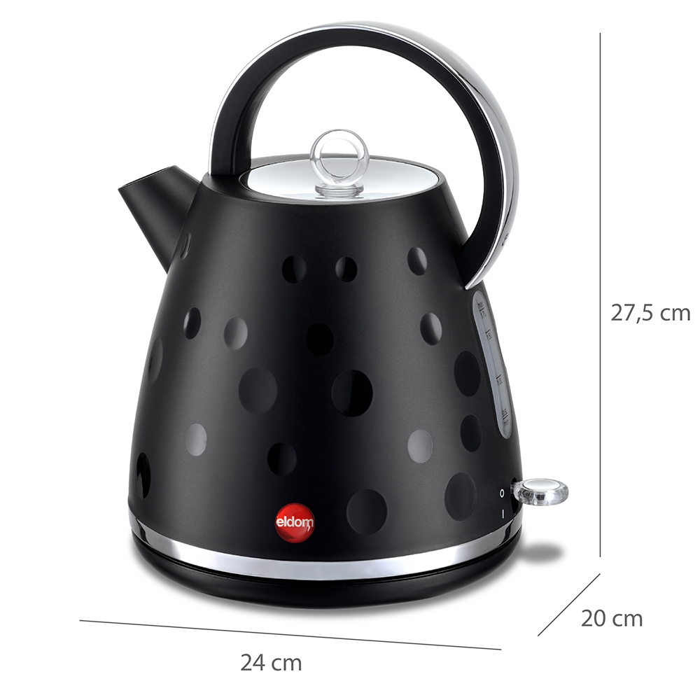 Virdulys eldom c245, juodas, 1.7 l