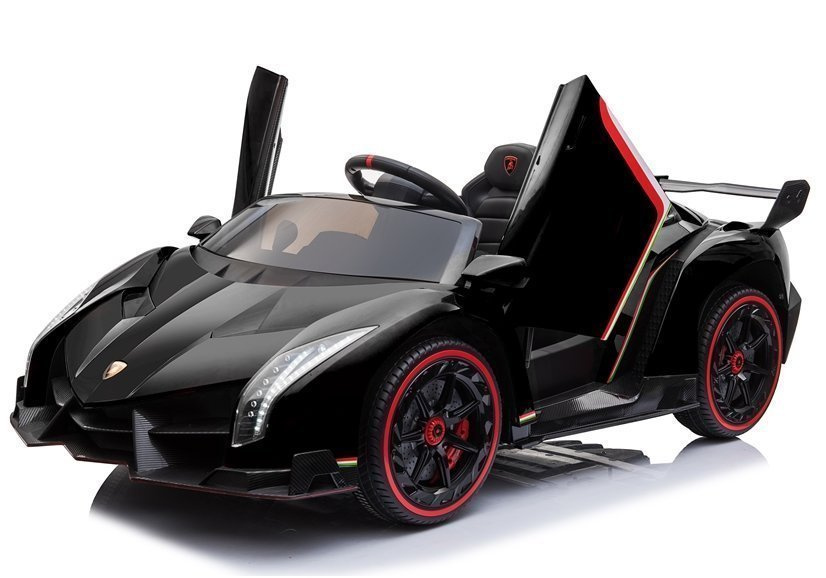Dvivietis elektromobilis vaikams lamborghini veneno, juoda