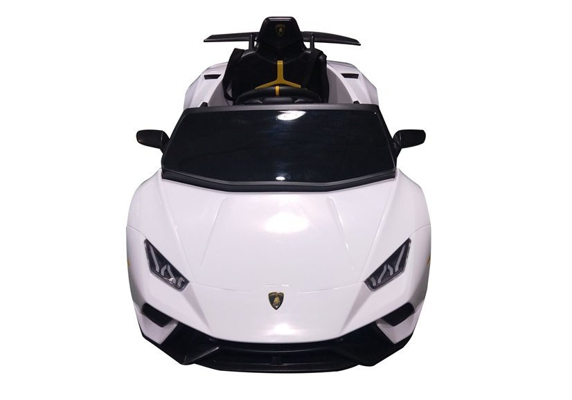 Vienvietis elektromobilis vaikams lamborghini huracan, baltas