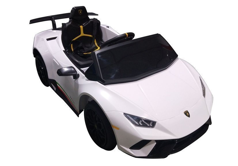 Vienvietis elektromobilis vaikams lamborghini huracan, baltas