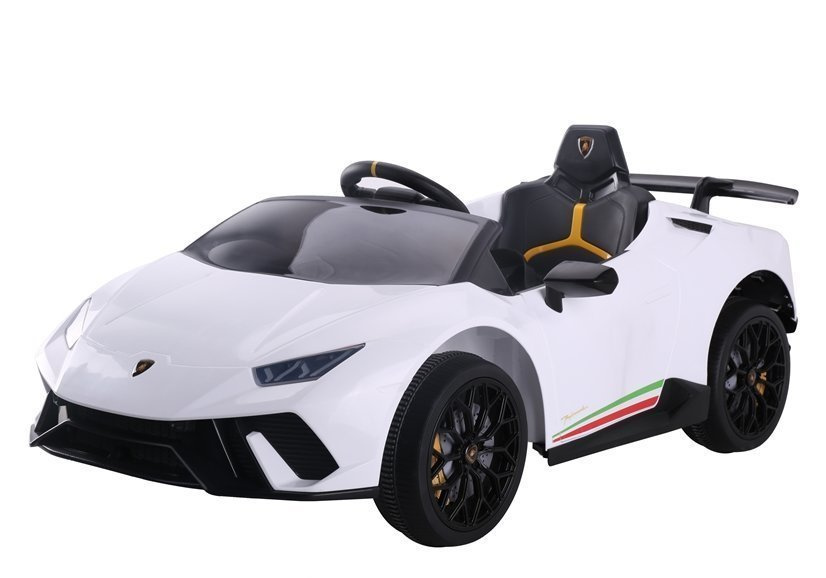 Vienvietis elektromobilis vaikams lamborghini huracan, baltas