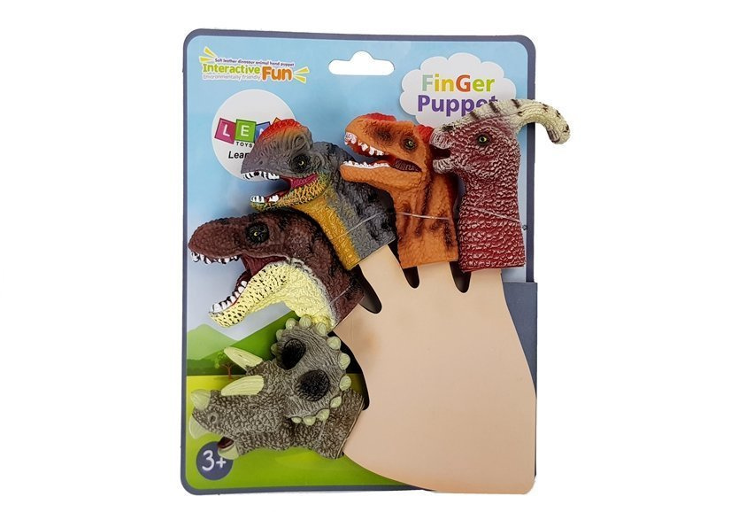 Lėlės ant pirštų dinozaurai, 5 vnt.
