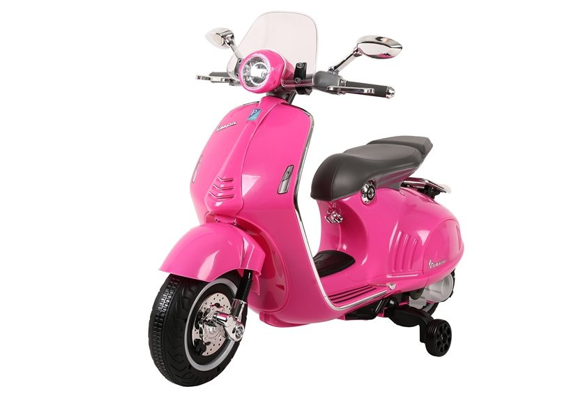 Elektrinis motoroleris vaikams vespa gts 300, rožinis
