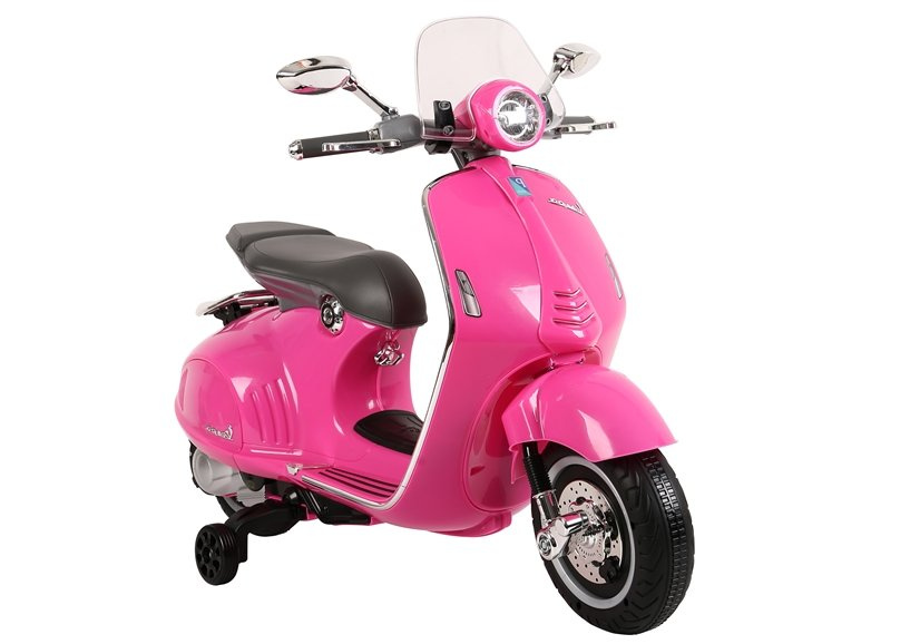 Elektrinis motoroleris vaikams vespa gts 300, rožinis