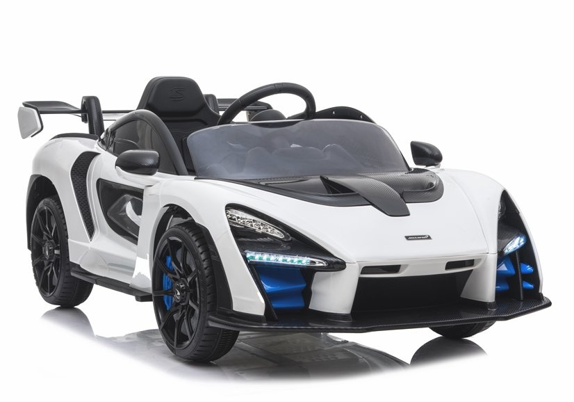 Vienvietis elektromobilis mclaren senna, baltas