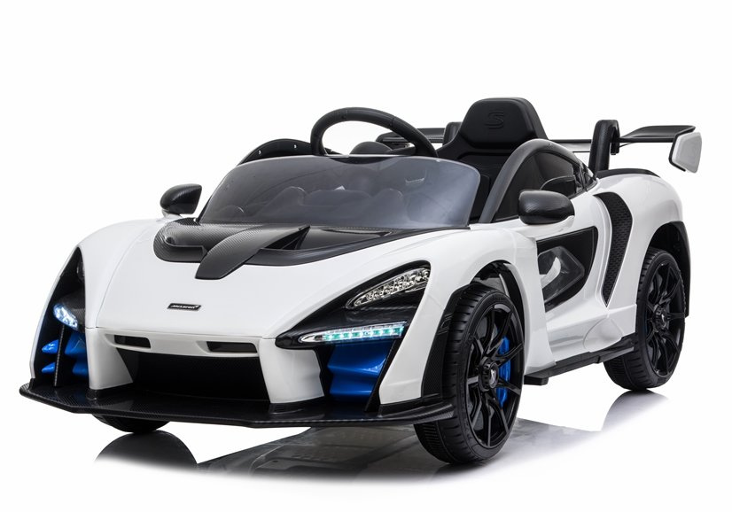 Vienvietis elektromobilis mclaren senna, baltas