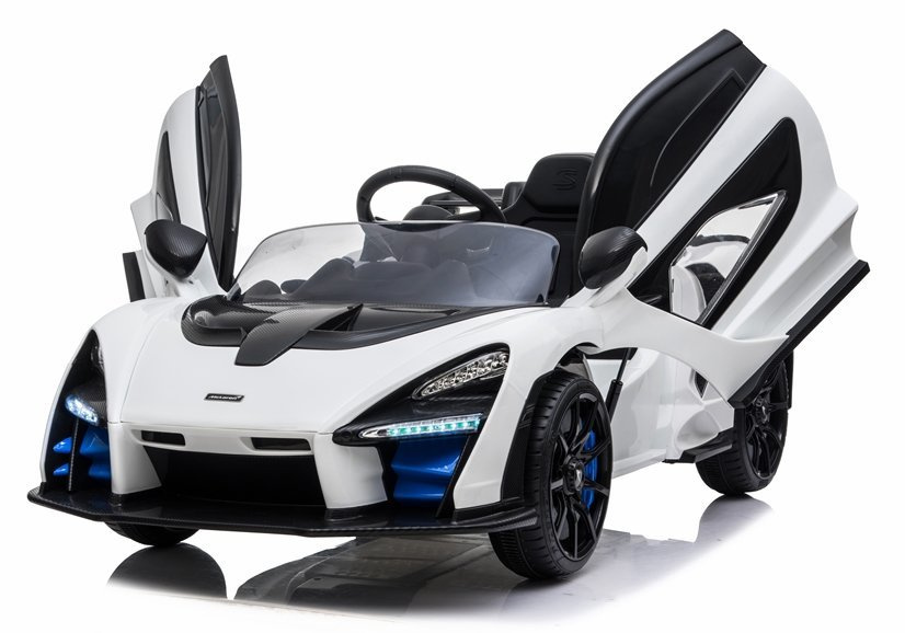 Vienvietis elektromobilis mclaren senna, baltas