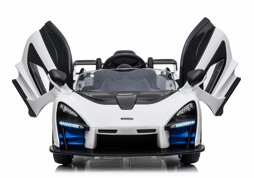 Vienvietis elektromobilis mclaren senna, baltas