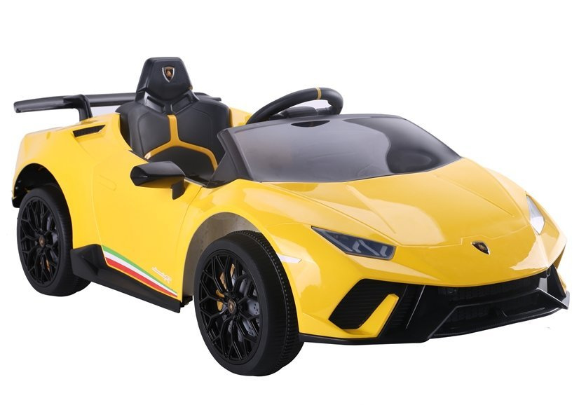 Vienvietis elektromobilis vaikams lamborghini huracan, geltonas