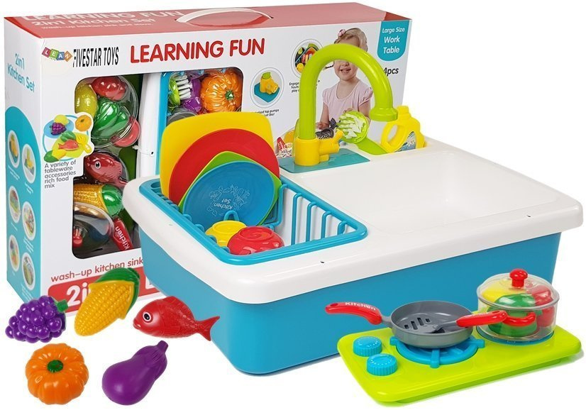 Vandens žaidimų virtuvės kriauklė su virykle lean toys