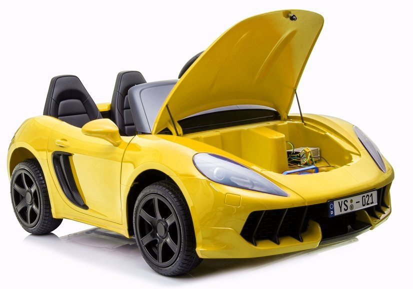 Didelis vaikiškas elektrinis sportinis automobilis ysa021a, geltonas