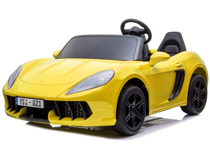 Didelis vaikiškas elektrinis sportinis automobilis ysa021a, geltonas