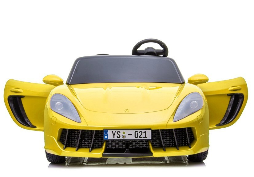 Didelis vaikiškas elektrinis sportinis automobilis ysa021a, geltonas