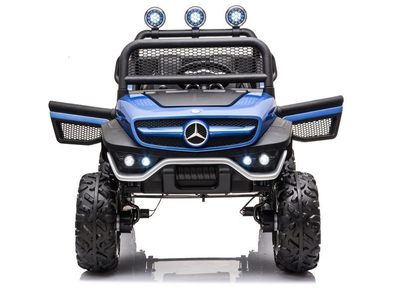 Vienvietis vaikiškas elektromobilis mercedes unimog s, mėlynas