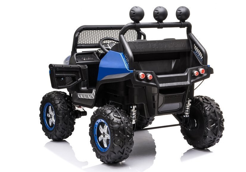 Vienvietis vaikiškas elektromobilis mercedes unimog s, mėlynas