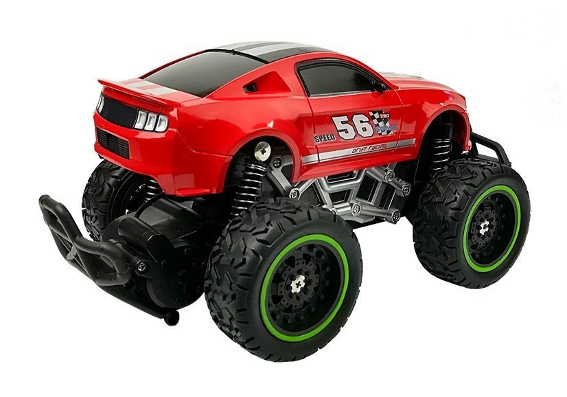 Nuotoliniu būdu valdoma off-road mašina climber, raudona