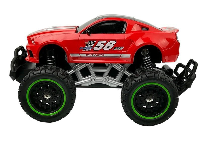 Nuotoliniu būdu valdoma off-road mašina climber, raudona