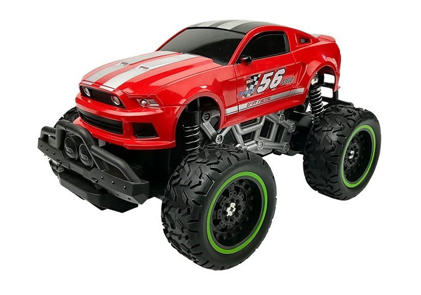 Nuotoliniu būdu valdoma off-road mašina climber, raudona