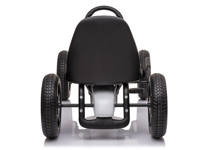 Pedalinis kartingas baltas-juodas 3