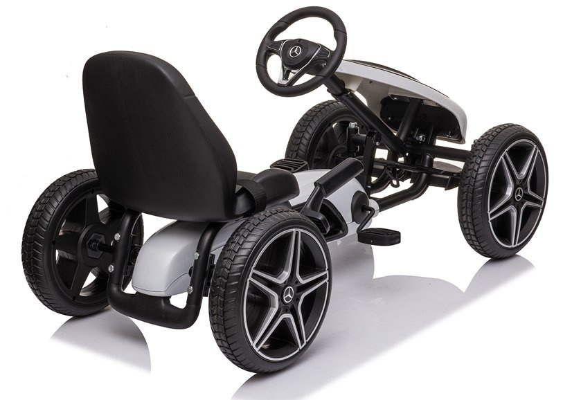 Pedalinis kartingas baltas-juodas 2