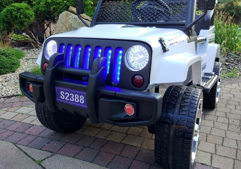 Elektrinis visureigis vaikams jeep s2388, baltas