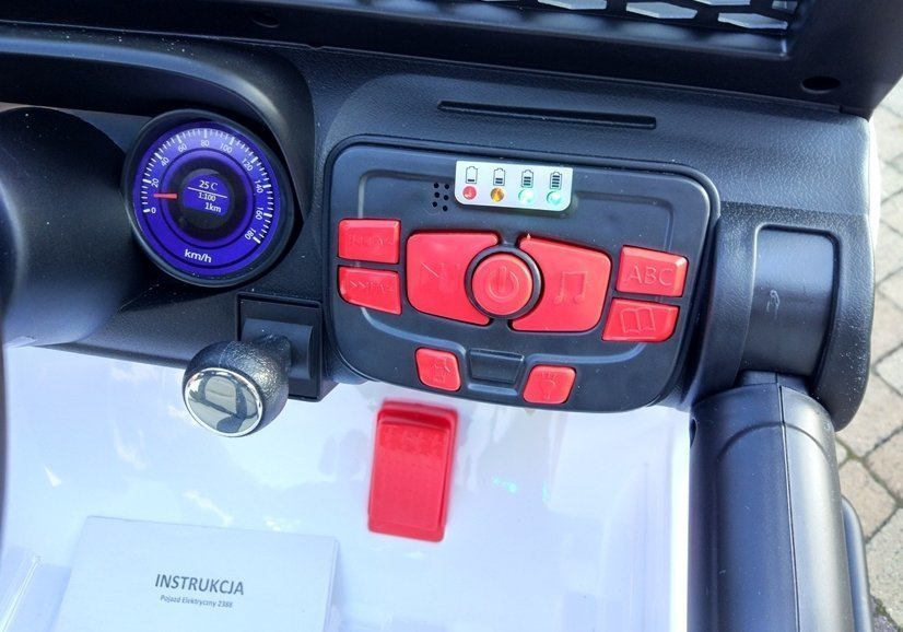 Elektrinis visureigis vaikams jeep s2388, baltas