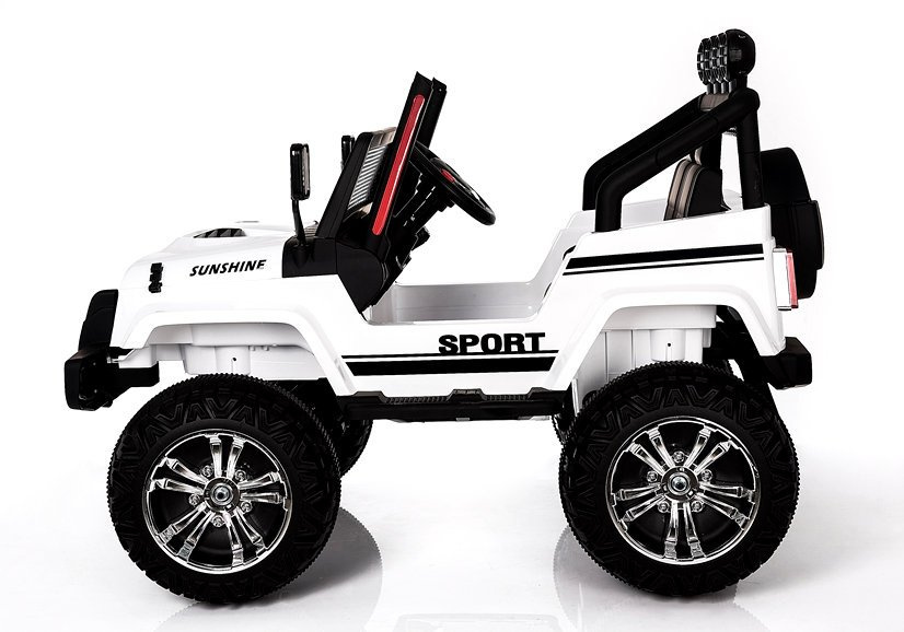 Elektrinis visureigis vaikams jeep s2388, baltas