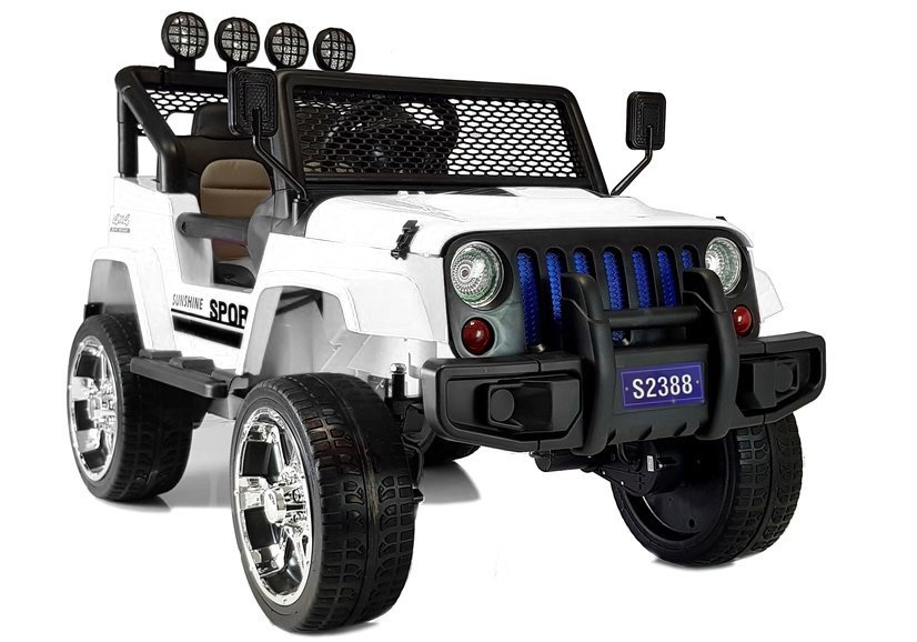 Elektrinis visureigis vaikams jeep s2388, baltas