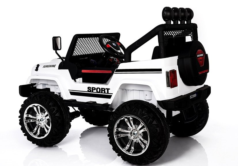 Elektrinis visureigis vaikams jeep s2388, baltas