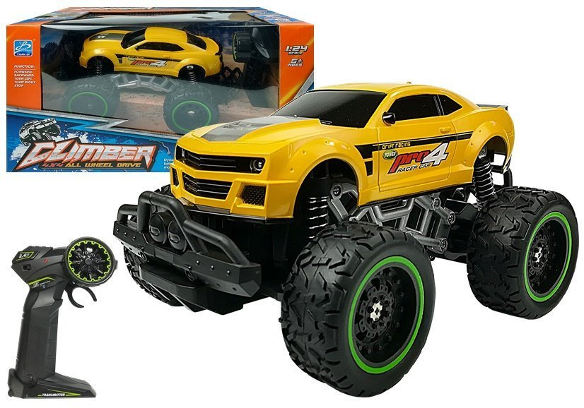 Visureigis climber su nuotolinio valdymo pultu 1:24, geltonas