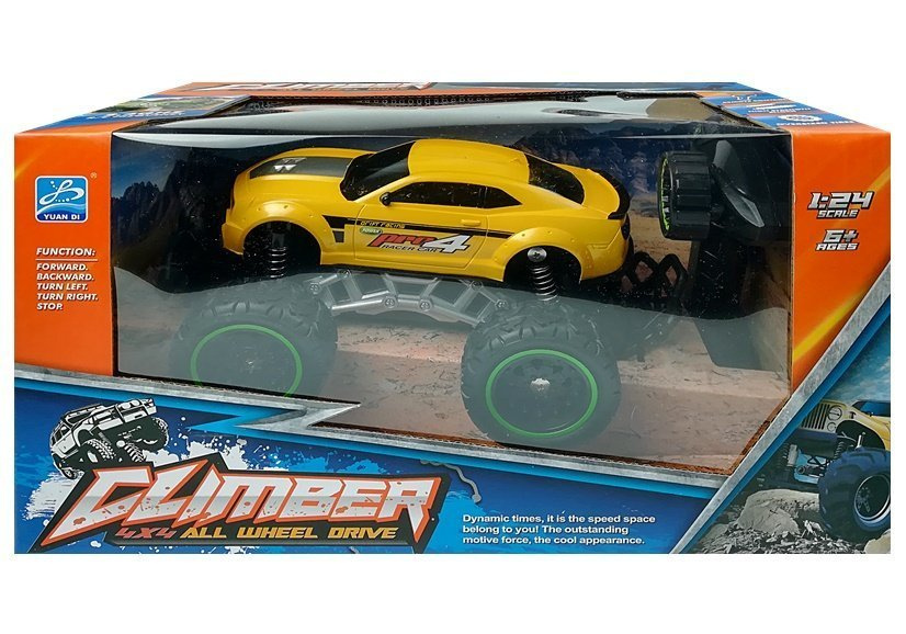 Visureigis climber su nuotolinio valdymo pultu 1:24, geltonas