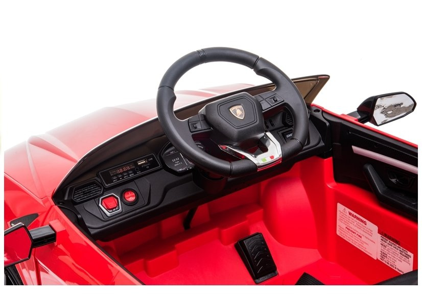 Vienvietis elektromobilis lamborghini urus bdm0923, raudonas