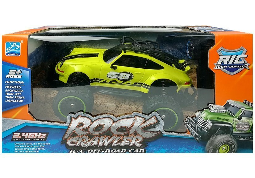 Nuotoliniu būdu valdomas automobilis off-road r/c, geltona