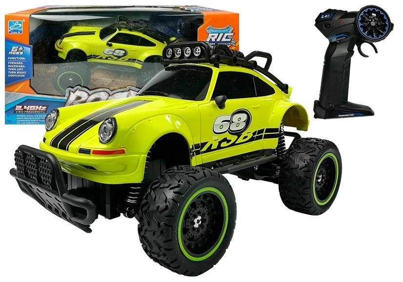 Nuotoliniu būdu valdomas automobilis off-road r/c, geltona
