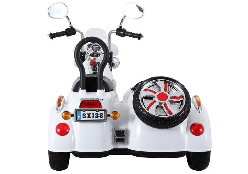 Elektrinis motociklas su lopšiu sx138, baltas
