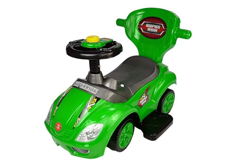 Paspiriama mašinėlė-stumdukas mega car 3in1, žalia