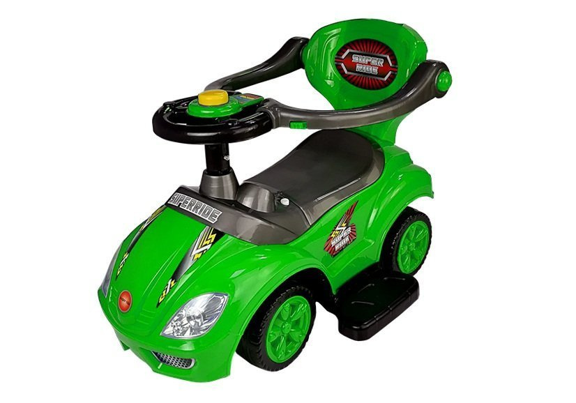 Paspiriama mašinėlė-stumdukas mega car 3in1, žalia