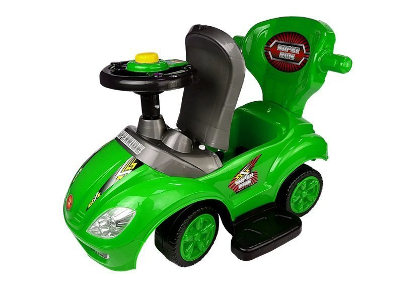 Paspiriama mašinėlė-stumdukas mega car 3in1, žalia