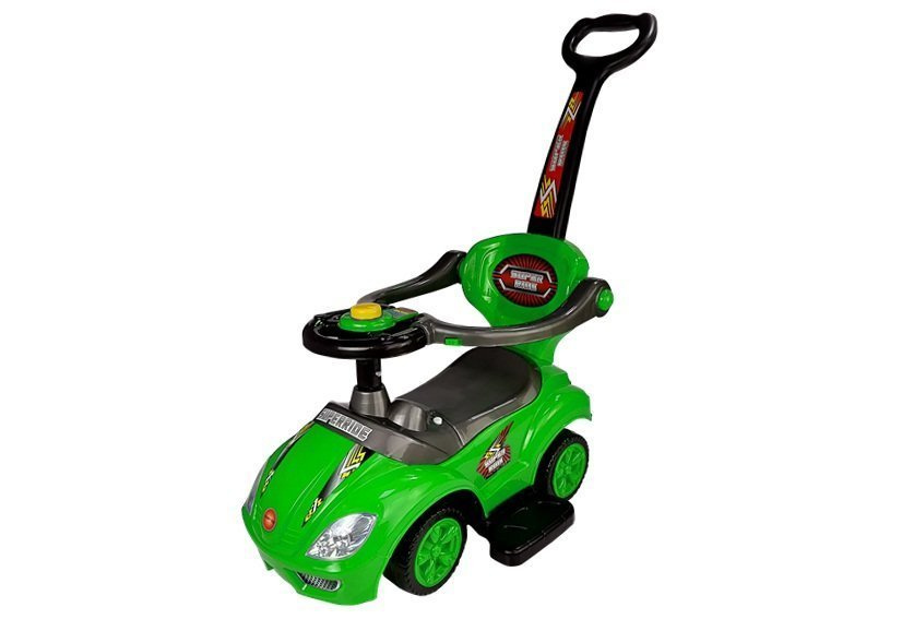 Paspiriama mašinėlė-stumdukas mega car 3in1, žalia