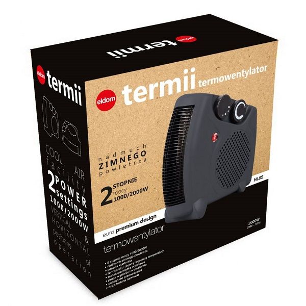 Eldom Gray šildytuvas 2000W HL8C/G