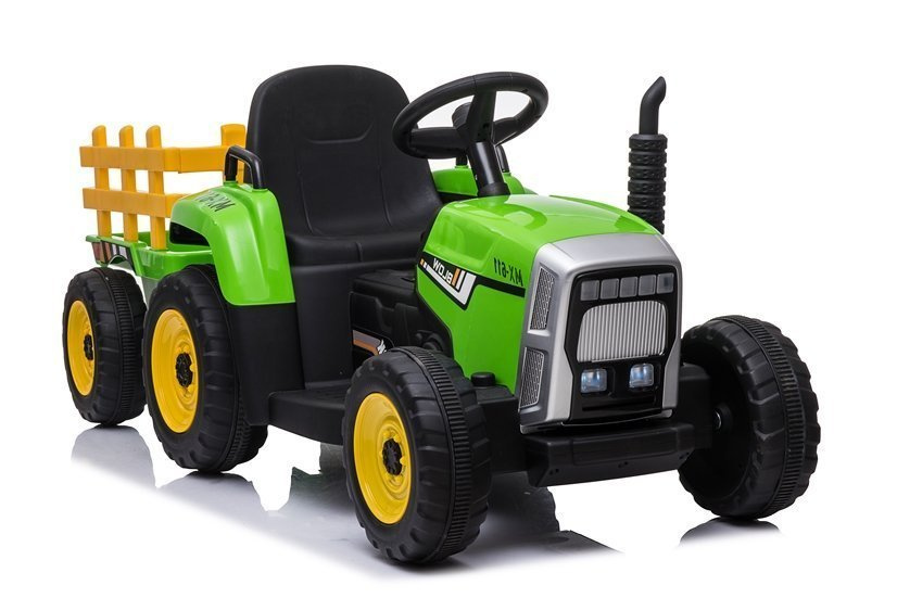 Elektromobilis traktorius su priekaba xmx611, žalias
