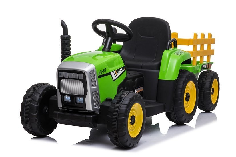 Elektromobilis traktorius su priekaba xmx611, žalias